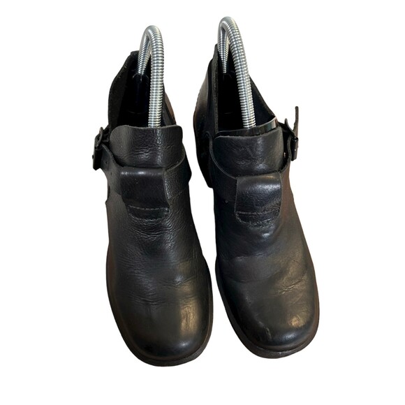 Mia Black Leather Cut Out Buckle Ankle Boots Booties Women's Size 7 - Picture 9 of 9